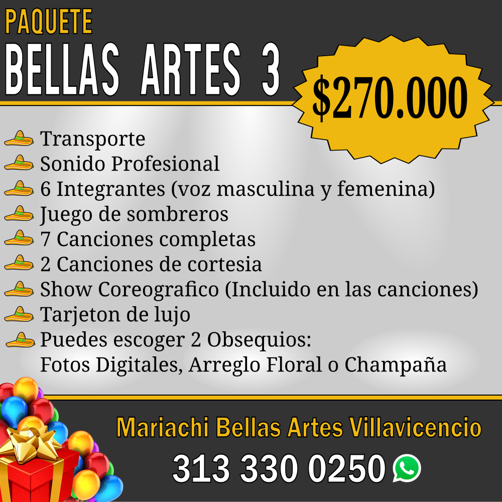 Mariachi Bellas Artes Villavicencio- Mariachi Villavicencio - Reservas 3133300250